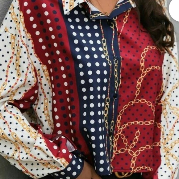 Zara chain print blouse - Picture 2 of 6